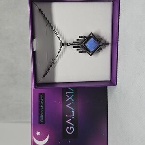 Black and Blue Pendant Necklace